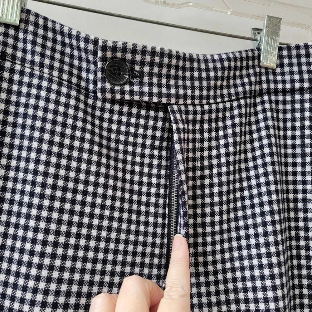 Avec Les Filles Black and White Checkered Flare Pants Size 6 High Waist Neutral - Picture 7 of 14